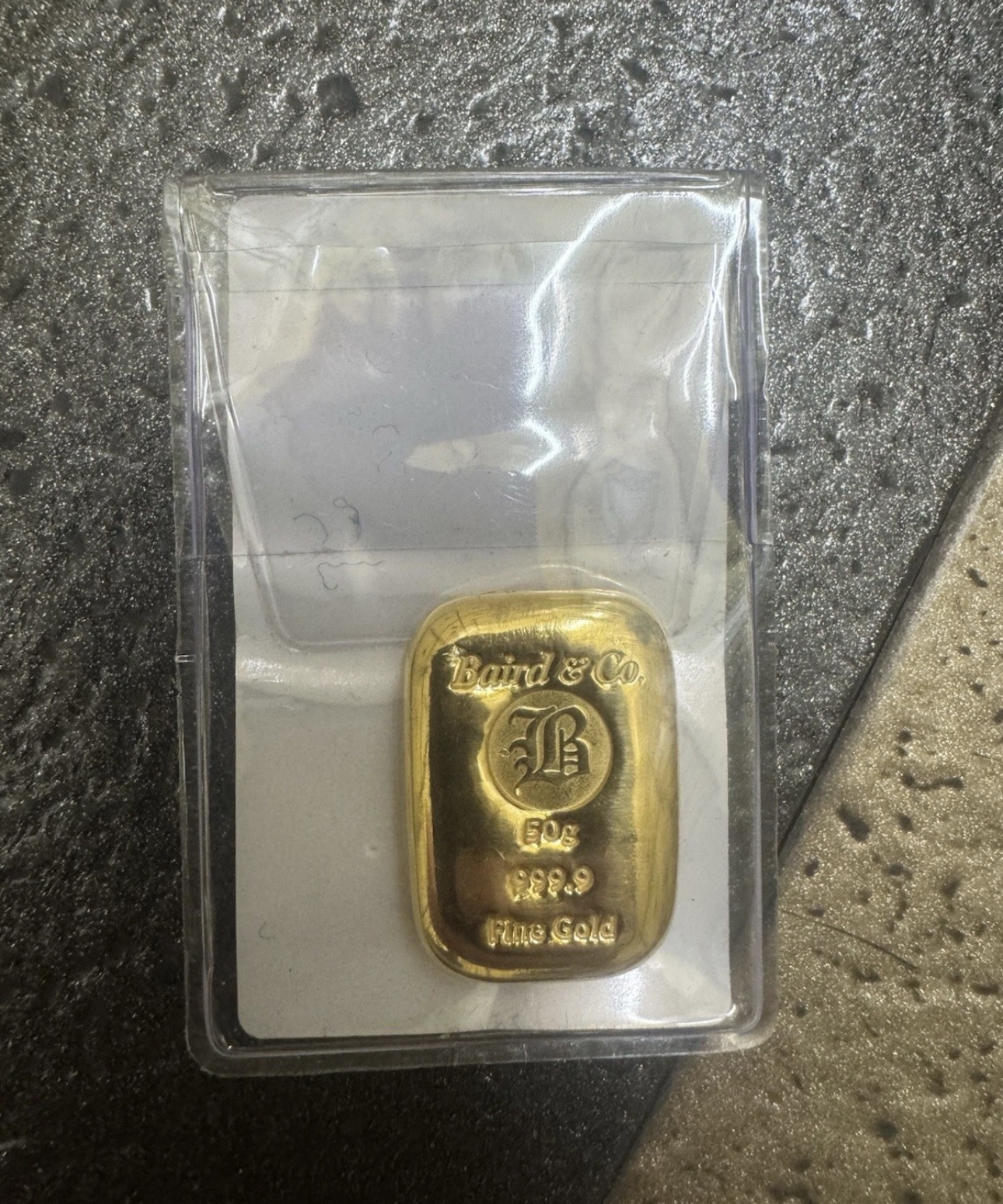 50 Gram Solid Gold Bar 99.9 Pure Bullion Bar
